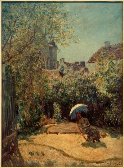 Donna con ombrello - Scena estiva da Alfred Sisley