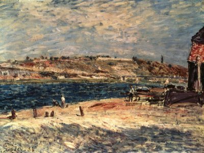 Riva del fiume a Saint-Mammes da Alfred Sisley