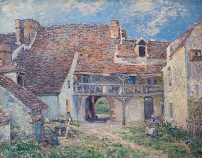 Francese: Cour de ferme à Saint-Mammès da Alfred Sisley