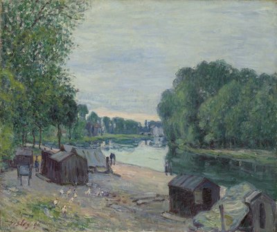 Capanni al bordo del Loing (1896) da Alfred Sisley