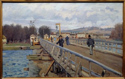 La passerella di Argenteuil da Alfred Sisley