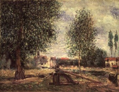 Paesaggio a Moret-sur-Loing da Alfred Sisley