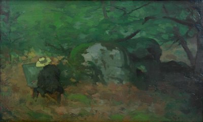 Monet nella Foresta di Fontainebleau da Alfred Sisley
