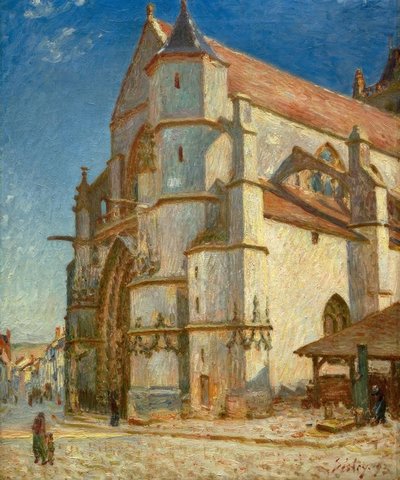 La chiesa di Moret al sole del mattino da Alfred Sisley
