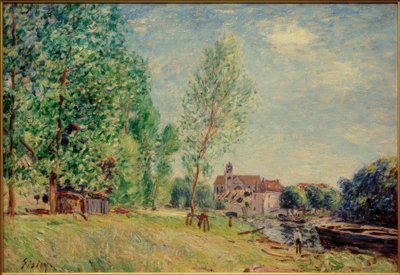 Cantiere navale a Matrat da Alfred Sisley