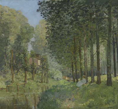 Riposo lungo il ruscello. Bordo del bosco, ca 1878 da Alfred Sisley