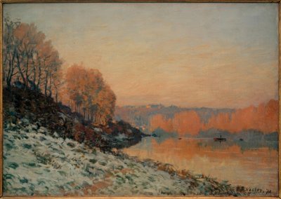 Neve a Port-Marly, gelo bianco da Alfred Sisley