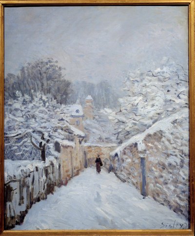 Neve a Louveciennes da Alfred Sisley