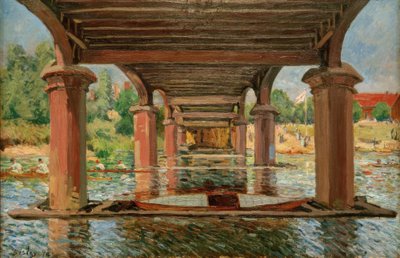 Sotto il ponte di Hampton Court da Alfred Sisley