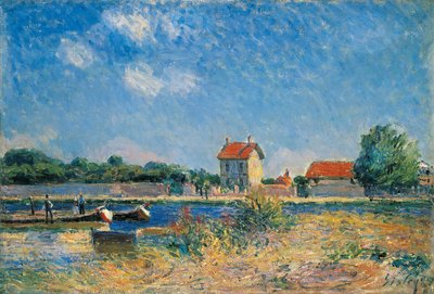Le rive del Canal du Loing a Saint-Mammes da Alfred Sisley