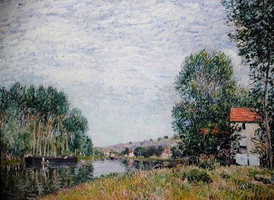 Le rive del Loing a Moret da Alfred Sisley