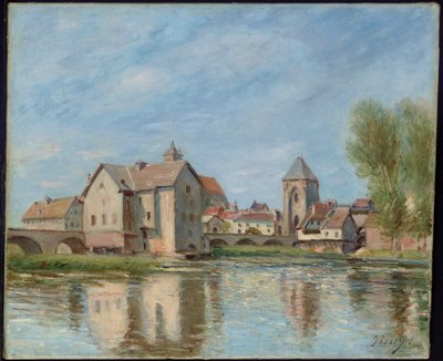 Il ponte e i mulini di Moret sur Loing, 1892 da Alfred Sisley