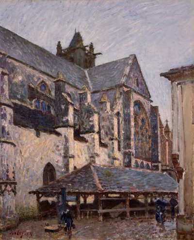 La chiesa di Moret sotto la pioggia, 1894 da Alfred Sisley