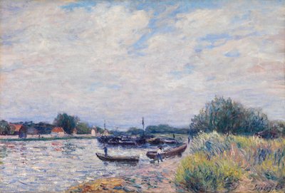 Il Loing a Saint-Mammes, c.1859-99 da Alfred Sisley