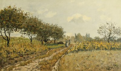 Il sentiero in campagna; Le Chemin dans la Campagne, 1876 da Alfred Sisley