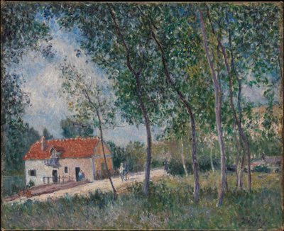 La strada da Moret a Saint-Mammès da Alfred Sisley