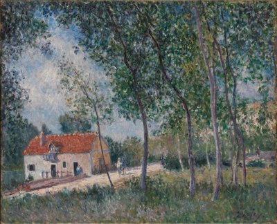 La strada da Moret a Saint-Mammès da Alfred Sisley