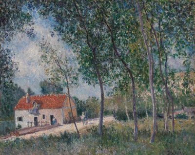 La Strada da Moret a Saint-Mammès da Alfred Sisley