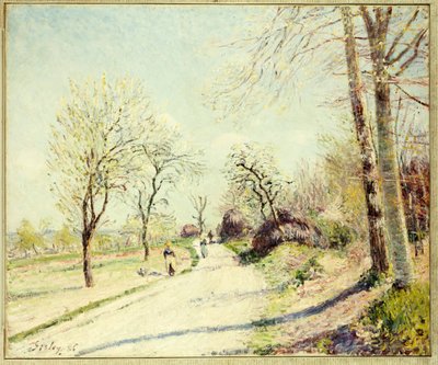 La strada da Veneux a Moret in un giorno di primavera, 1886 da Alfred Sisley