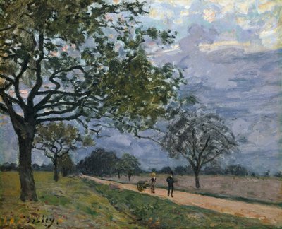 La strada da Versailles a Louveciennes, probabilmente 1879 da Alfred Sisley