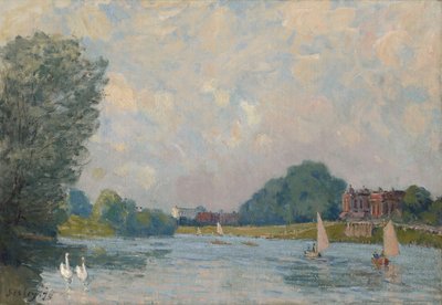 Il Tamigi a Hampton Court, 1874 da Alfred Sisley