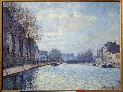 Veduta del Canal Saint Martin a Parigi nel 1870 da Alfred Sisley