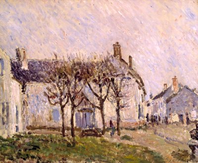 Strada del villaggio, Moret-sur-Loing da Alfred Sisley
