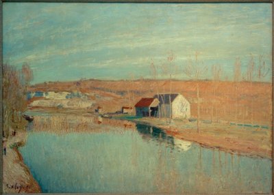 Il Loing e le colline di St. Nicaise - Sole di marzo da Alfred Sisley