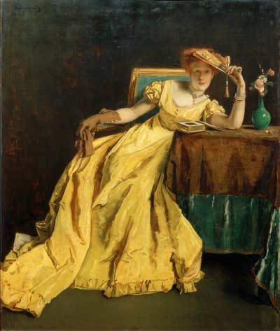 A. Stevens, La signora in giallo da Alfred Emile Stevens