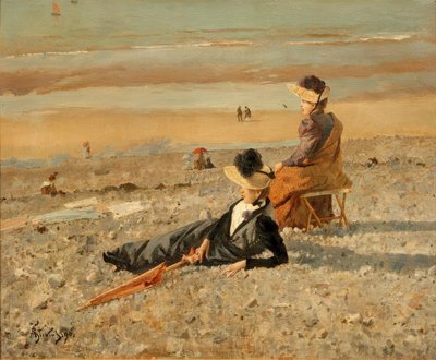 A. Stevens, Una bella giornata a Le Tréport da Alfred Emile Stevens