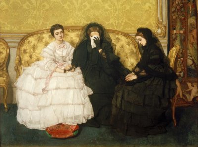 A. Stevens, Consolazione o La visita di condoglianze da Alfred Emile Stevens