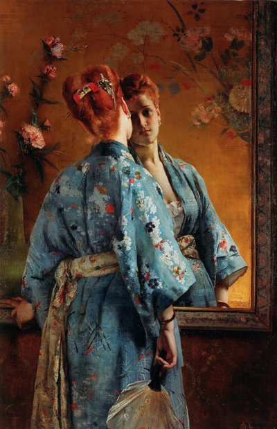 La parigina giapponese da Alfred Emile Stevens