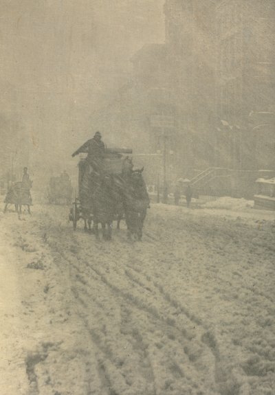 Camera Work: Inverno - Quinta Avenue, 1892 da Alfred Stieglitz