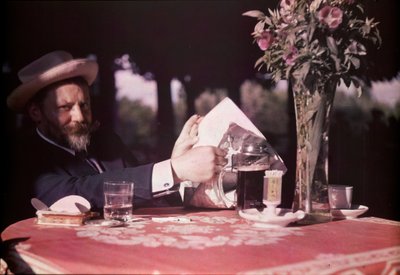 Frank Eugene seduto al tavolo, 1907 da Alfred Stieglitz