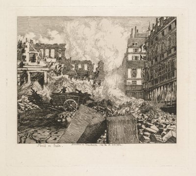 Parigi in treno. Demolizione del teatro del Vaudeville: rue du Dix-Decembre da Alfred Taiée