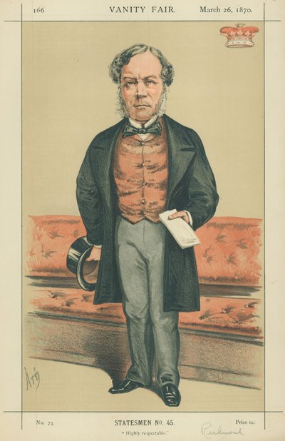 Visconte Ranelagh, Altamente rispettabile, 26 marzo 1870, caricatura di Vanity Fair da Alfred Thompson