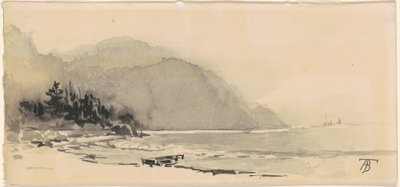 Barca sulla spiaggia da Alfred Thompson Bricher