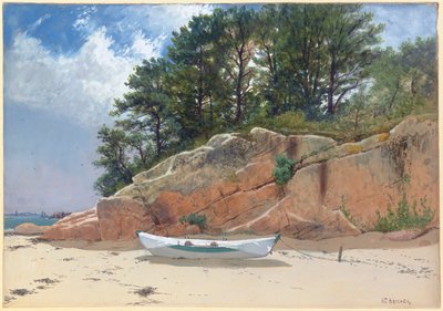 Dory sulla spiaggia di Dana, Manchester-by-the-Sea, Massachusetts da Alfred Thompson Bricher