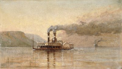 La città di Saint Paul, Dubuque, c.1866 da Alfred Thompson Bricher