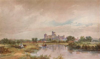 Un Castello vicino a un Fiume (ca. 1851) da Alfred Vickers