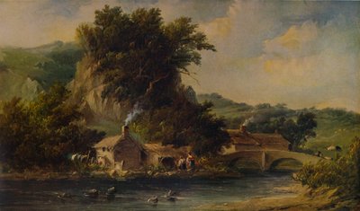 Scena a Dovedale, Derbyshire, 1836, 1938 da Alfred Vickers