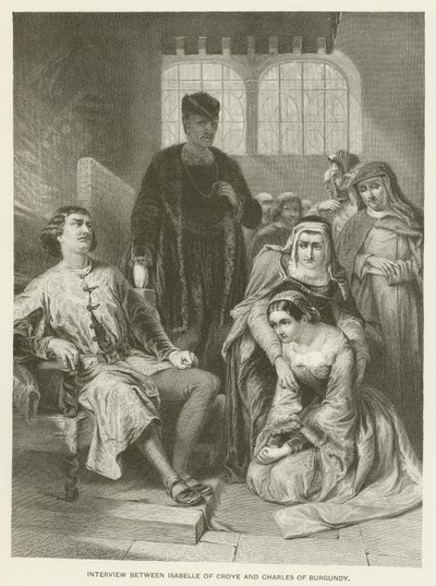 Colloquio tra Isabelle di Croye e Carlo di Borgogna da Alfred W. Elmore