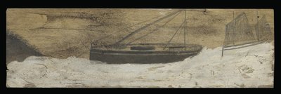 Barche su acqua agitata da Alfred Wallis