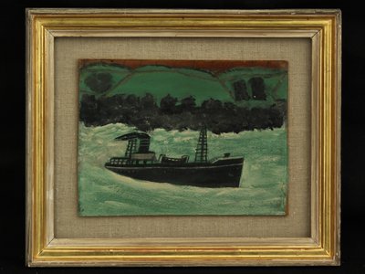 Peschereccio al largo della costa della Cornovaglia, c.1928 da Alfred Wallis