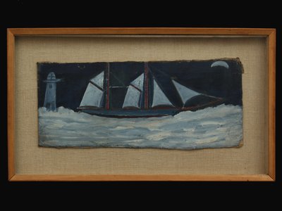 Peschereccio al largo della costa della Cornovaglia, c.1930 da Alfred Wallis