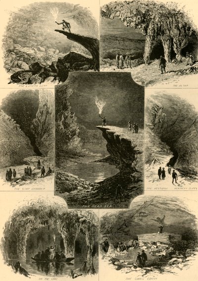 Scene nella Grotta del Mammut, 1874 da Alfred Rudolph Waud