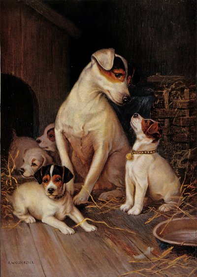 La bambina e i suoi cani da Alfred Weczerzick