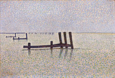 Vista della Manica a Nieuport in Belgio - Pittura di Alfred William Finch, ca. 1889 da Alfred William Finch