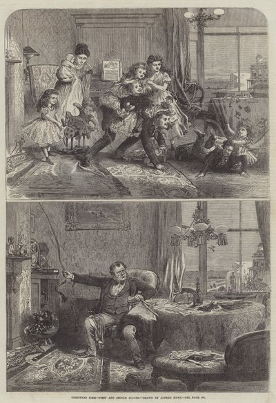 Tempo di Natale, primo e secondo piano da Alfred William Hunt