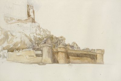 Mont St Michel: Le mura e i bastioni, c. 1876 da Alfred William Hunt